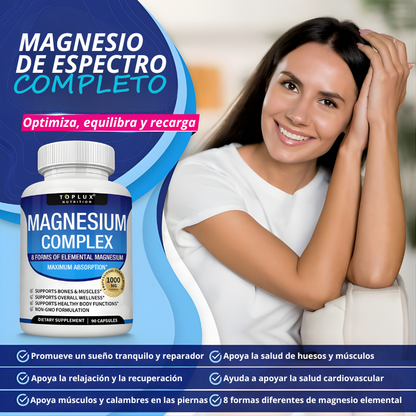 Toplux Magnesium Complex 8 Essential Magnesium Supplement 1000Mg